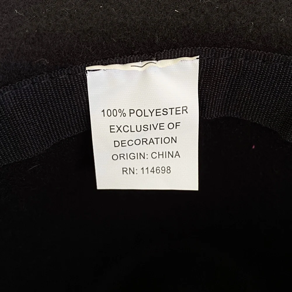 Black Hat with Faux Suede Band